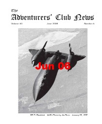 June 2006 Adventurers Club News Cover